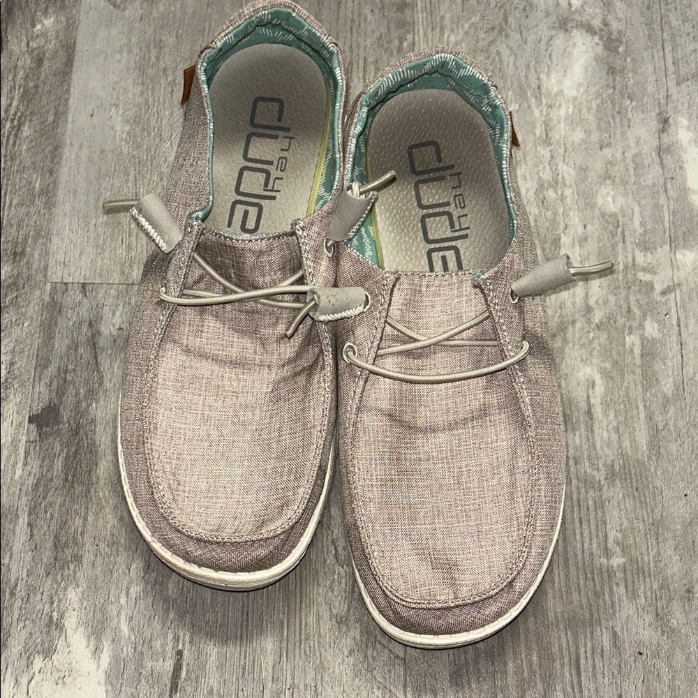 Hey Dude Light Gray Slip-On Shoes